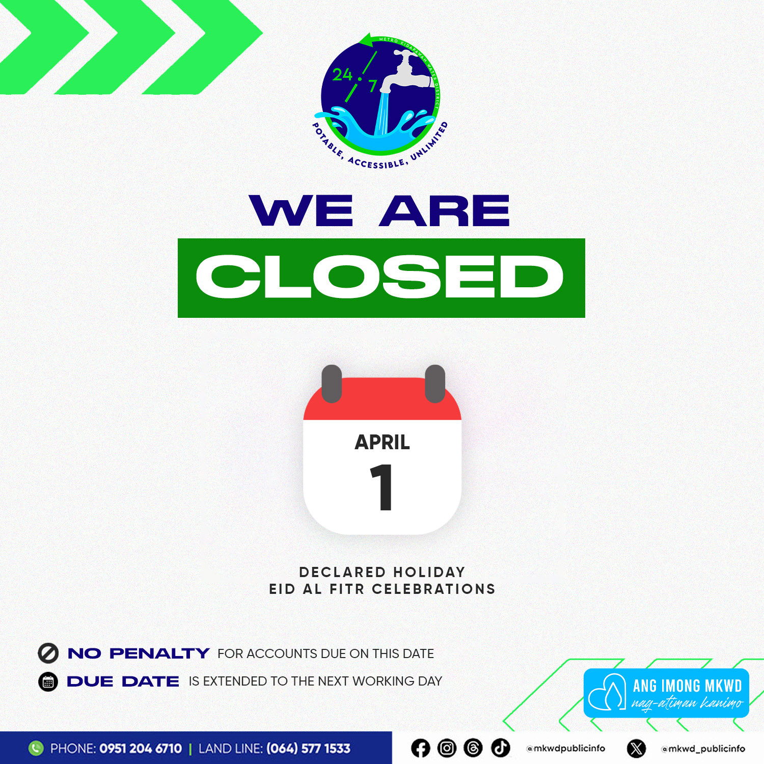 Read more about the article MKWD Offices Closed on April 1, 2025